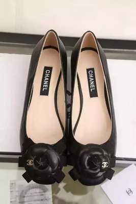 CHANEL Shallow mouth flat shoes Women--132